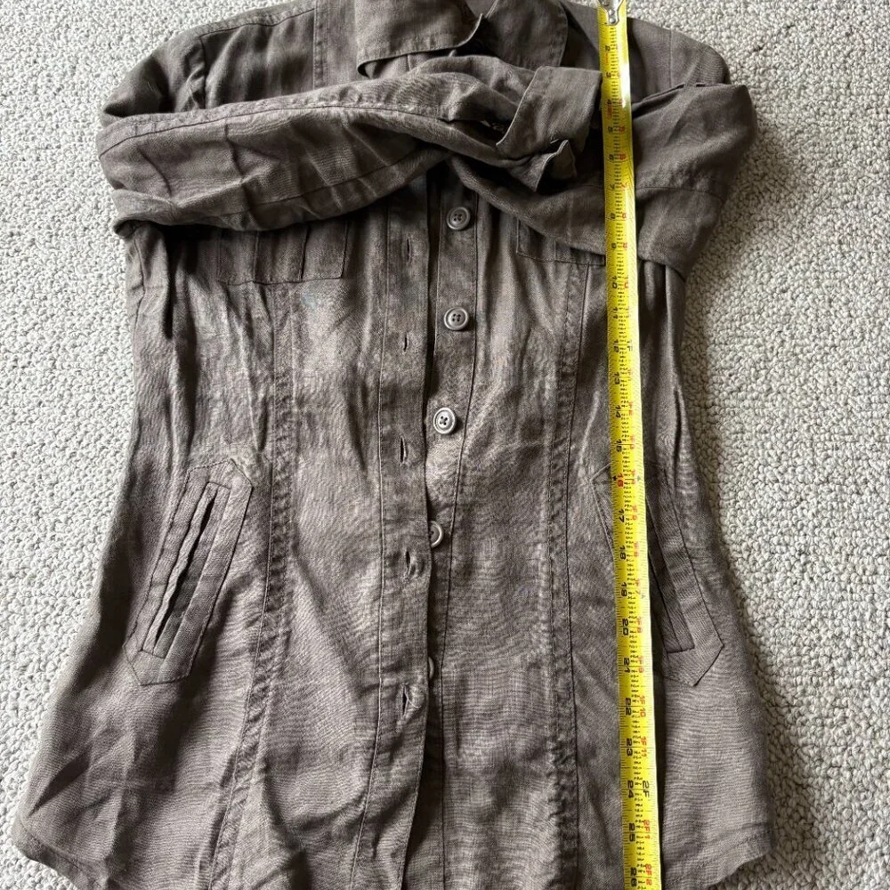 CABI Sahara Linen Utility Jacket  S Sahara Utility Field Jacket